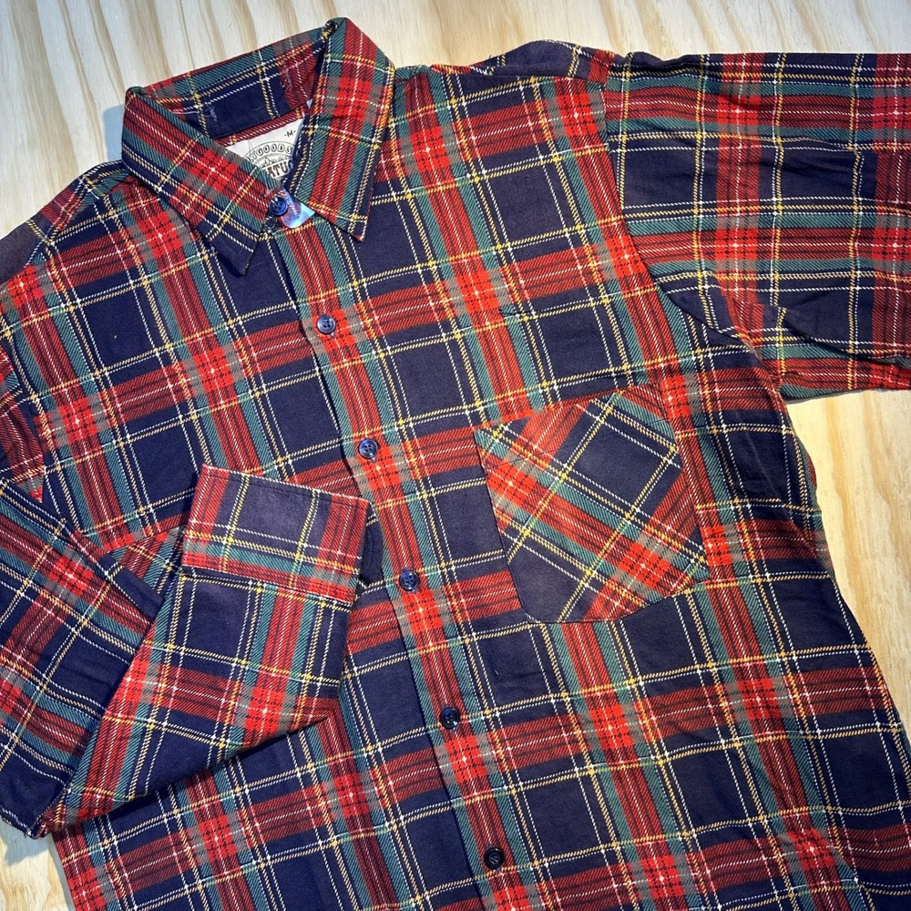 Drygoods Saugatuck Mens Medium Multicolor Plaid Long Sleeve Button Down Shirt